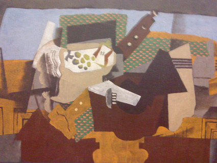 Painting of table and guitar