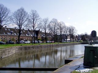 A view of the house from the canal